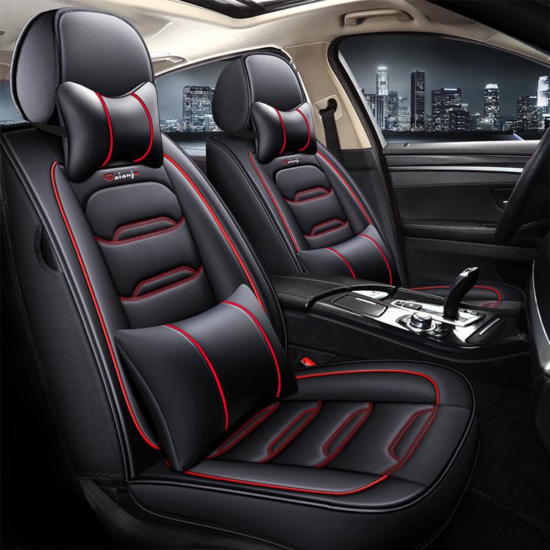 All-Season Universal Car Seat Covers, Full Coverage PU Leather Car Seat Covers, Five-Seat Car Seat Cushions, Full Set of Five-Seat Car Covers