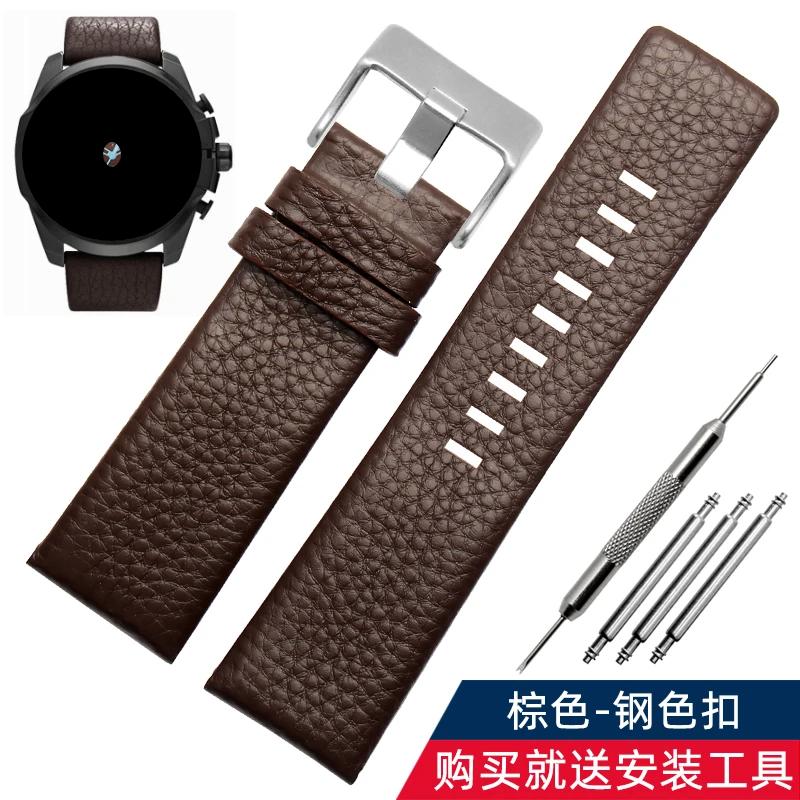 22mm 24mm 26mm 28mm 30mm 32mm Rindslederarmband für Diesel Uhr DZ4318 4386 4323 Uhrenarmband Herren Große Größe Echtes Lederarmband