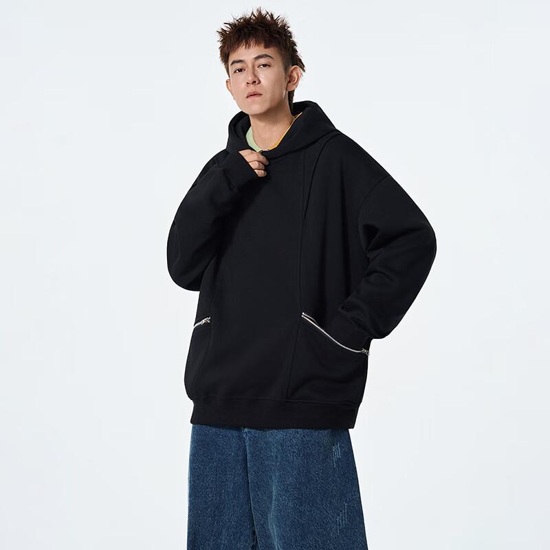 

TOM ADAM Men s Hooded Zipper Sweatshirt M