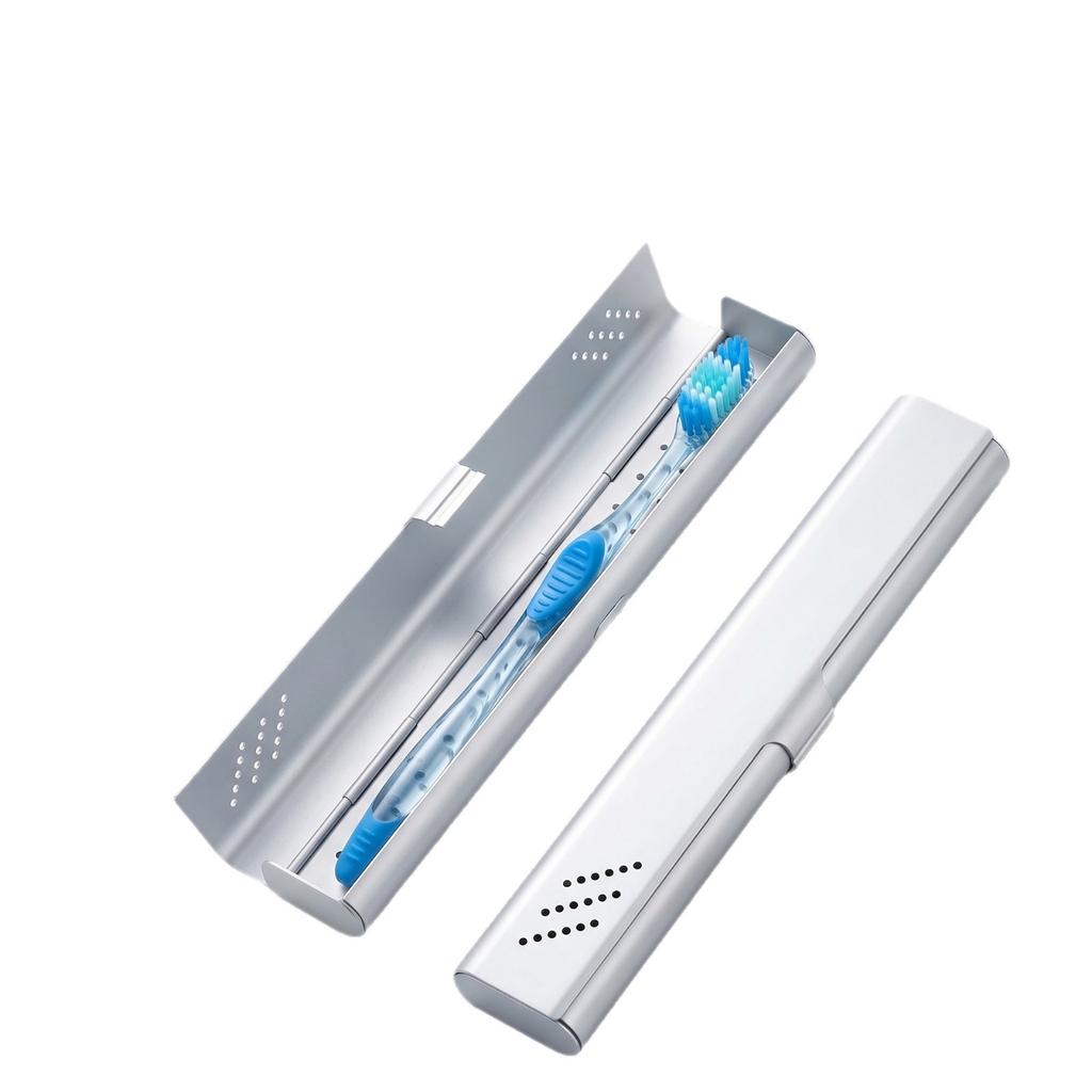 1 Pc Empty Aluminum Toothbrush Travel Case, Portable Travel Toothbrush Holder, Durable Manual Tooth Brush Box Container