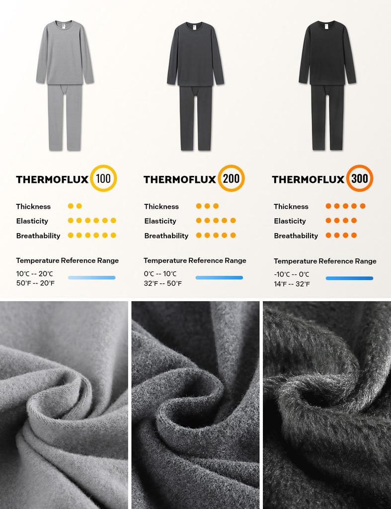 LAPASA Warm Cold Weather Warm Top and Bottom Black Top and Bottom Size Innerwear, Underwear, Set, Fleece-Lined [1. (Lightweight Set), L]