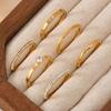 6/8-Piece Minimalist Rhinestone Stainless Steel Ring Set for Daily & Holiday Wear Unisex