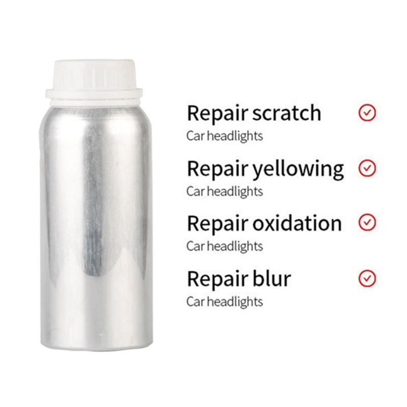Car Headlight Restoration Kit Headlights Liquid Polymer Repair Polish Kit Headlamp Anti-Scratch Detailing Cleaning Maintenance