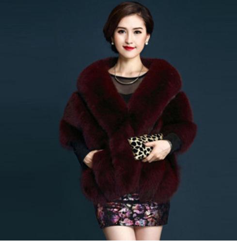 Winter bride imitation fur coat shawl cape cheongsam wedding dress cape women's thermal top imitation fox hair