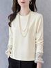 Women's Heavy Embroidery Thermal Long-Sleeve Top, Plus Size Warm Base Layer Shirt, New Autumn/Winter Chinese-Style