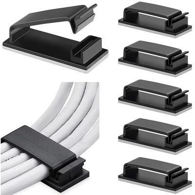 Adhesive Cable Organizer Cable Holder Cord Management Harness Clamp For Desktop Computer USB Cable Wiring Keyboard Cable Winder