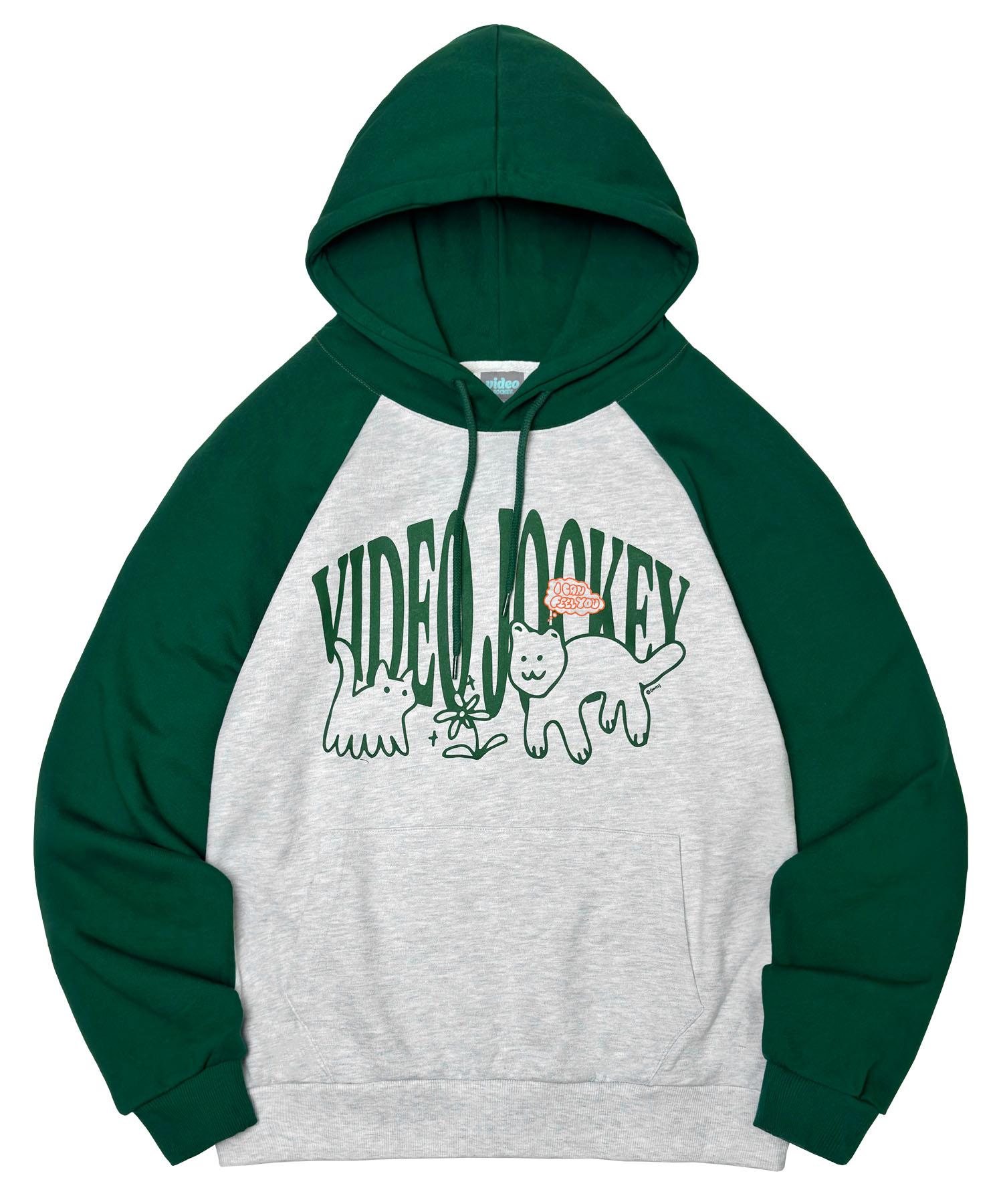 Video Jaki Hosiki Making Friends Raglan Hoodie [Green] S