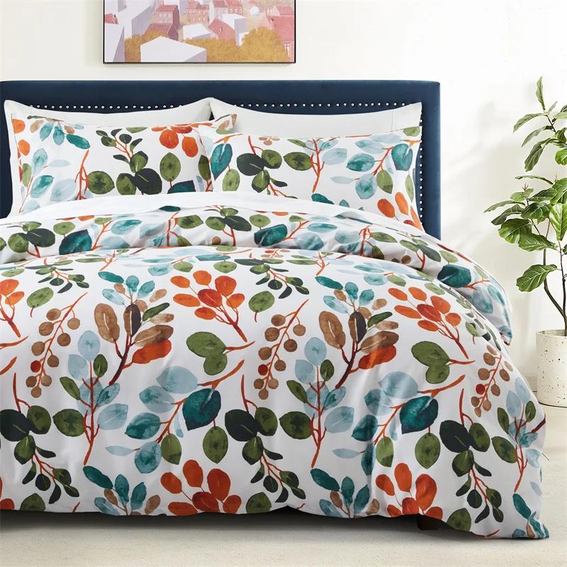 Boho Balts Paisley Ziedu Gultas Pārklājs