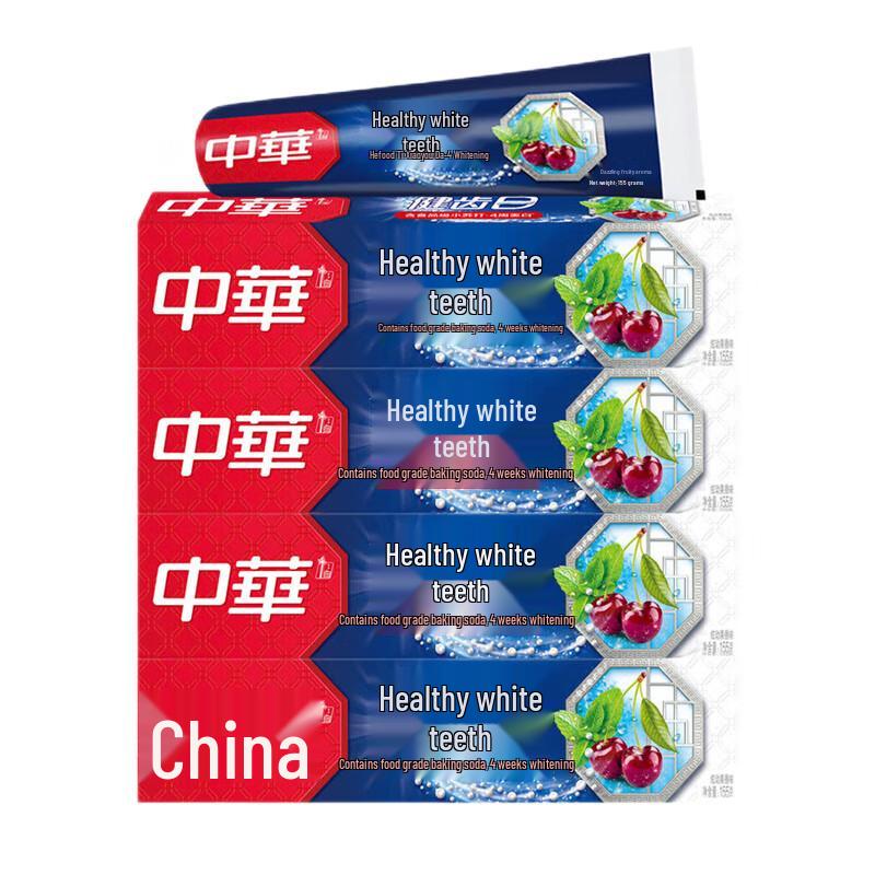 Zhonghua Healthy White Baking Soda Fruit Toothpaste (4 X 155g)