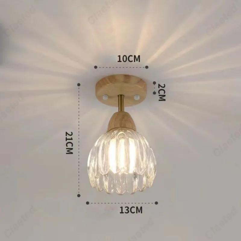 

Светодиодный ретро E27Wooden Art изголовье кровати стеклянный подвесной светильник цветочный подвесной светильник гостиная столовая лестница стеклянный потолочный светильник