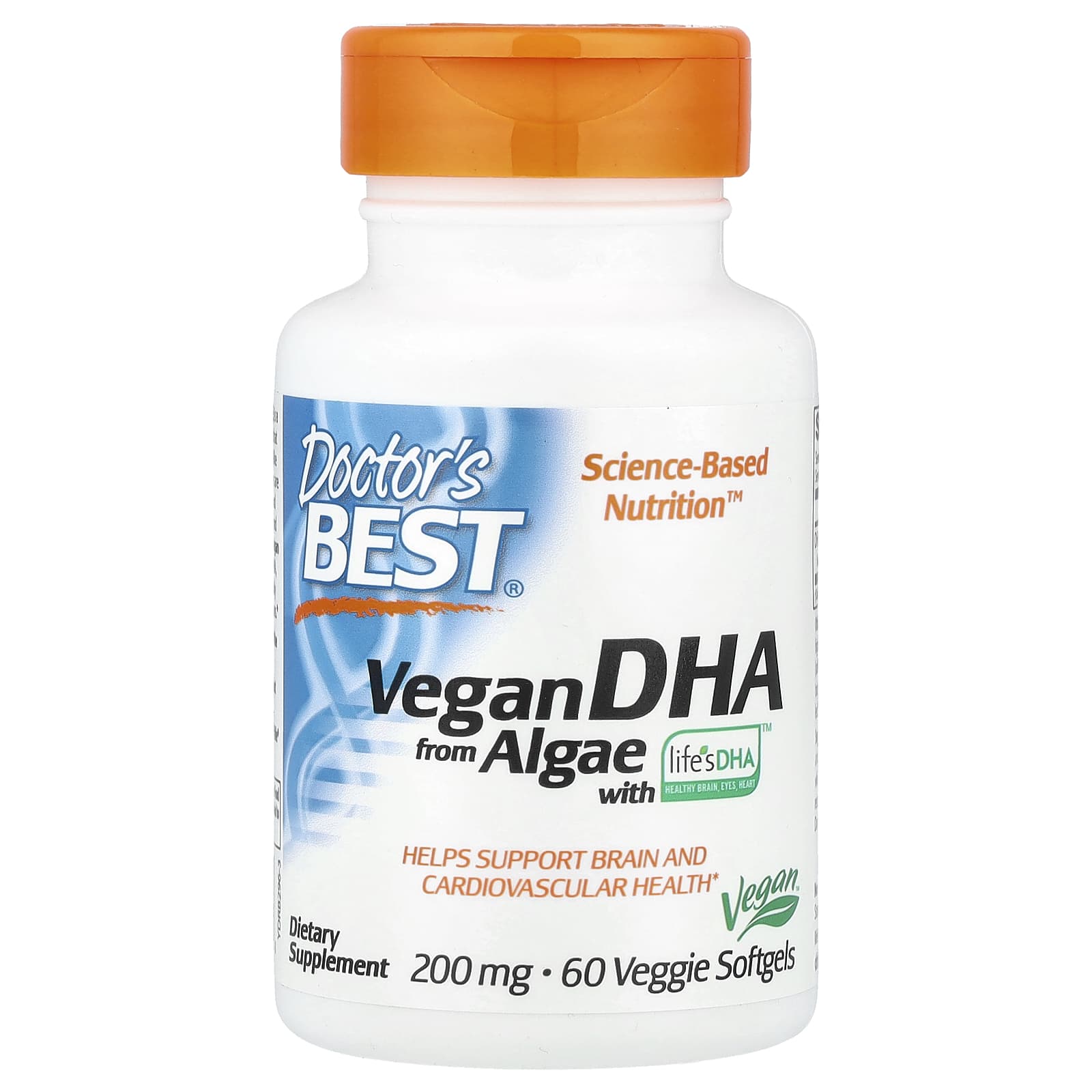

Doctor S Best, Algae Extract Vegan Dha with Life S Dha, 200Mg, 60 Veggie Softgels