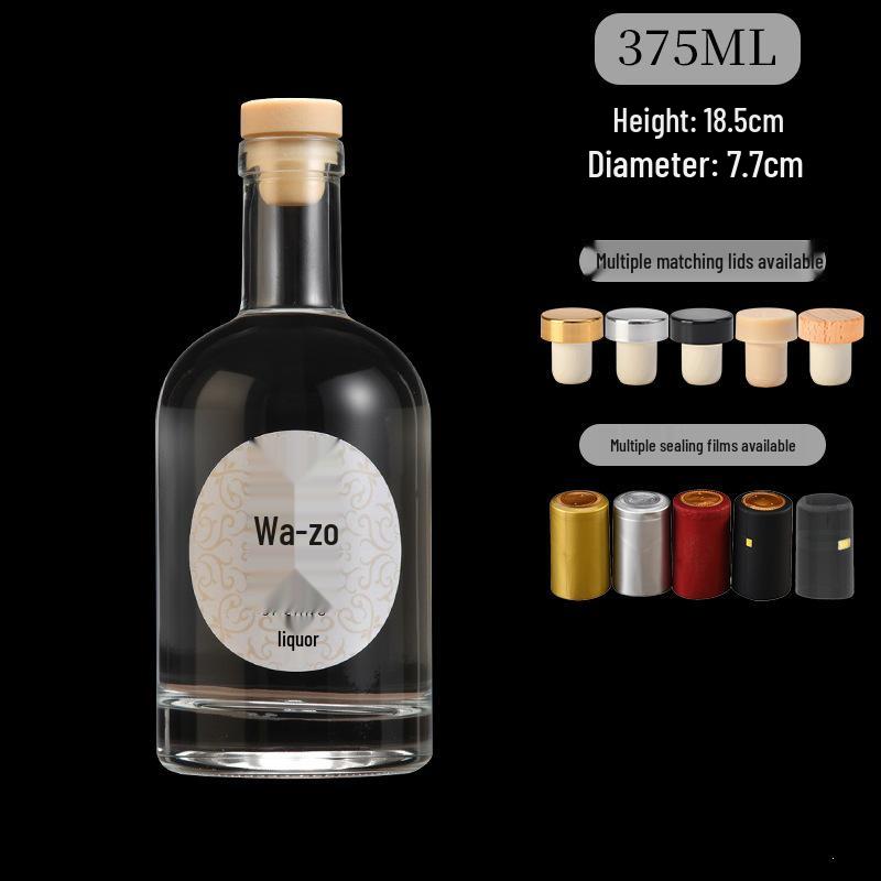 High-Value Frosted Glass Bottle for Vodka, Wine, Baijiu, or Homebrew.
