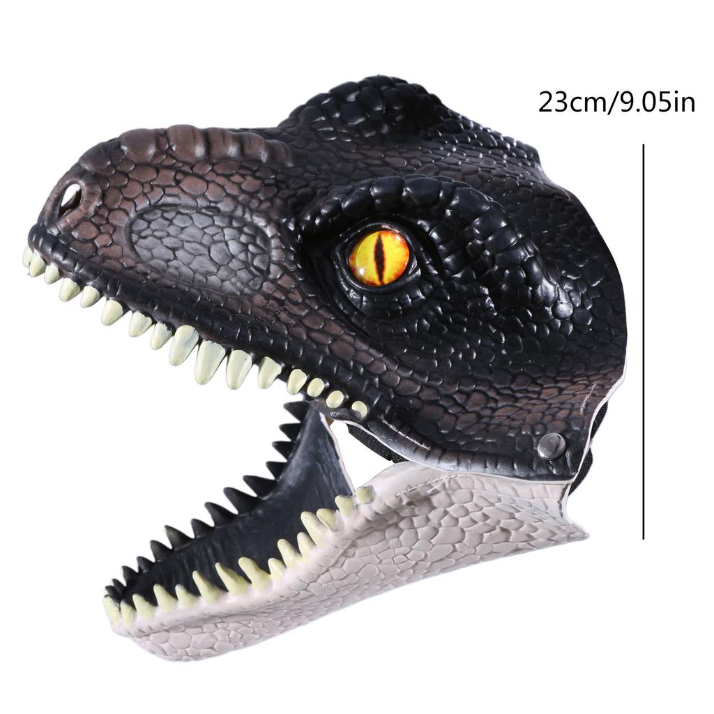 Cosplay Dinosaur Mask Realistic Tyrannosaurus Rex Masks with Moving Jaw for Party Halloween Gift for Jurassic Fans