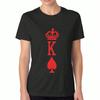T-shirt unisexe King Of Spades en Coton, Impression Premium Coton Pur, Durable, Mode Décontractée, T-shirt Graphique Stylish Queen, Design Inspiré des Cartes à Jouer, Unique An