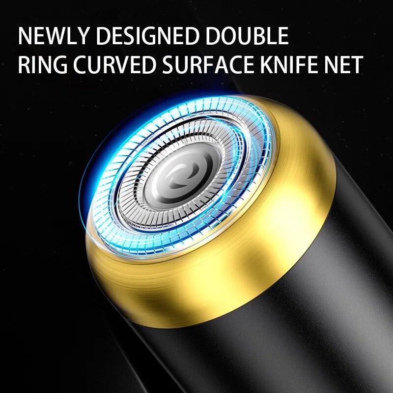 Electric Shaver Men'S Travel Car Aluminum Alloy Mini Shaving Shaver Portable Electric Shaver Mini Stainless Steel Sharp Razor