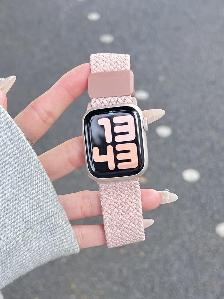 For Applewatch10 Apple Watch iwatch9876se Nylon Braided Magnetic Buckle Strap Sport