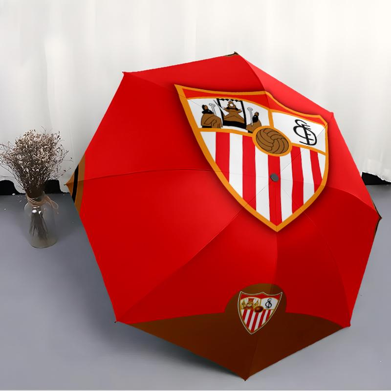 Printed Seville logo Folding Umbrella,Outdoor,Leisure,And Travel Umbrella,Durable Umbrella Fabric,Birthday And Holiday Gift
