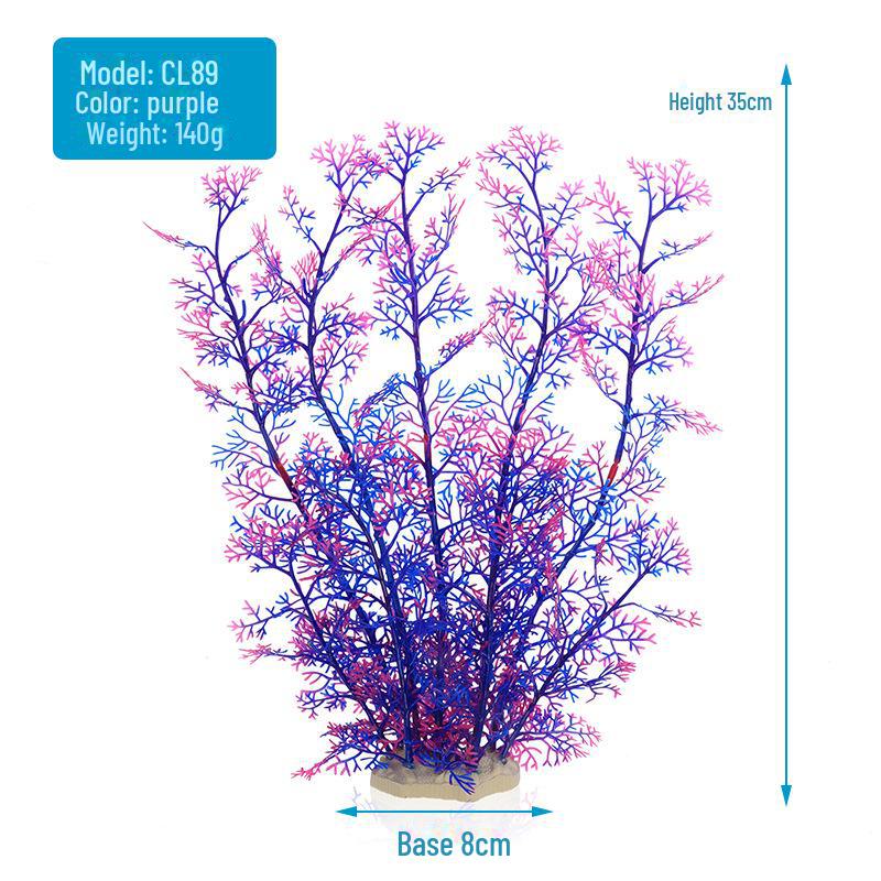 Aquarium Decor: Simulated Water Grass and Coral Tree CL89