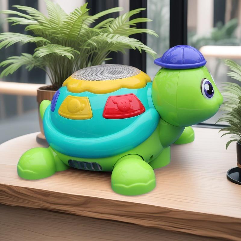 Adorable Electric Blowing Turtle: Children's Educational Light-Up Toy for Birthdays & Kids' Day