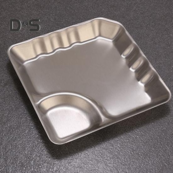 Set de tăvi pentru gustări din oțel inoxidabil cu bol pentru scufundare Tavă de servire pentru sandvișuri cu design fin și lustruit pentru chipsuri de sushi găluște salate