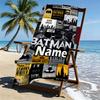 Custom Name Personalized Batman Print Beach Towel, for Trip Camping Beach Party Home Decor, Birthday Gift for Family & Friends