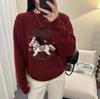 Women Autumn Winter Loose Knitted Sweater Soft Warm Long Sleeve Solid Color Casual Oversized Pullover Daily Streetwear Tops