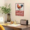 Cluck Around And Find Out Humorous Chicken Metal Tin Sign 12x8 Inch Farm Warning Poster Chicken Farm Tin Sign Home Kitchen Decor