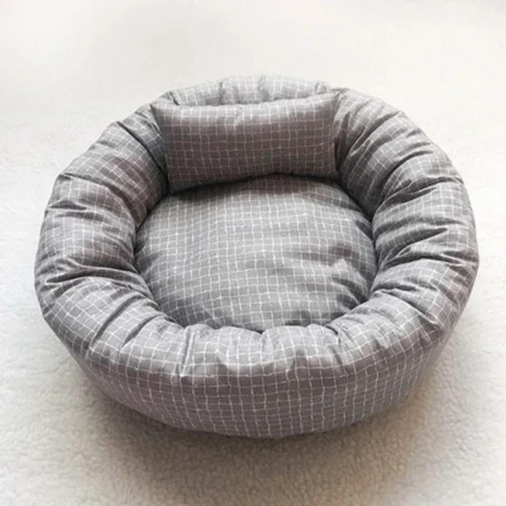 OUZEY Round Pet Cat Bed Comfortable Sleeping Dog Bed Soft Warm Pet Sofa Bed Washable Puppy Kitten Cushion Blankets Pet Products