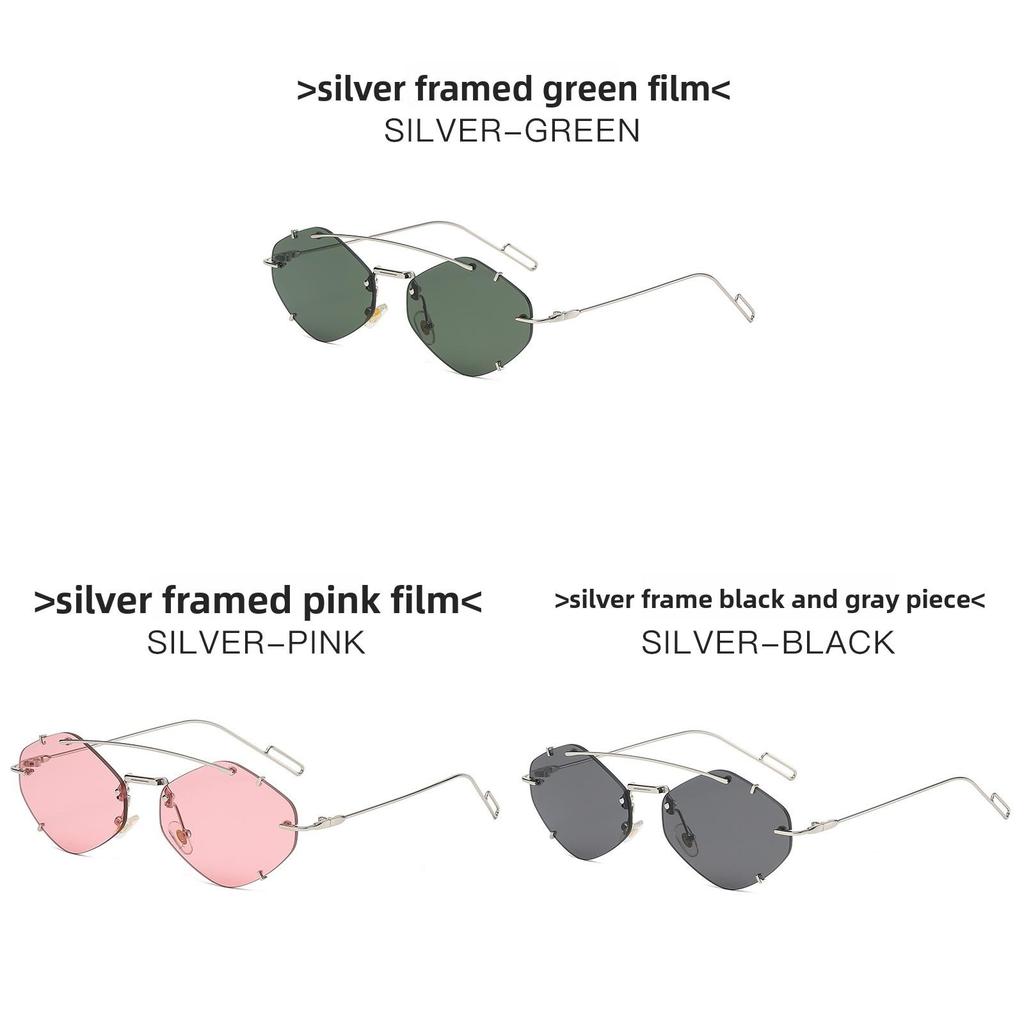 Irregular Sunglasses Ocean Sheet Diamond Frame Fashion Sunshade For Travel And Party