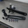 130 44T Crankset Aluminum Alloy with Bottom Bracket Matte Black Cycle Part for Road Bikers,