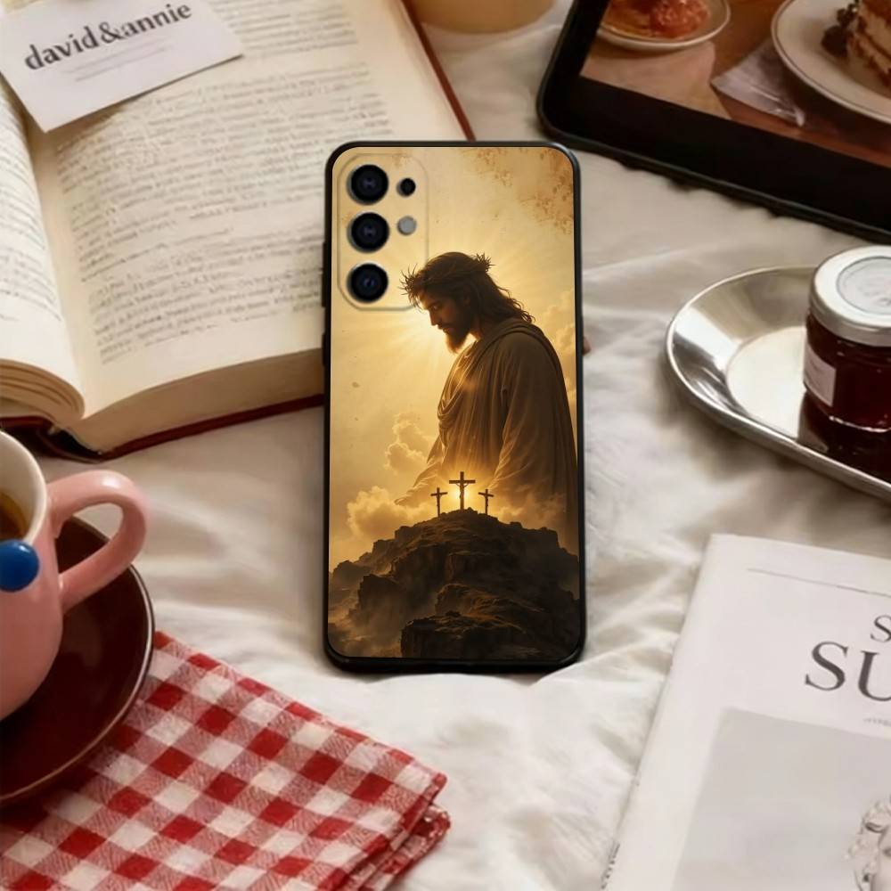 Jesus Christ Phone Case For Samsung S25,S24,S21,S22,S23,S30,Ultra,S20,Plus,Fe,Soft Silicone Black Cover