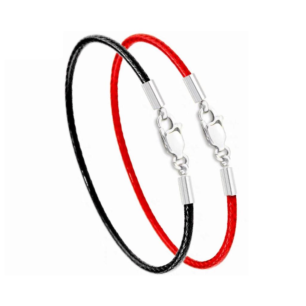 Fashion Beanty Adjustable Cute Simple 1PC Graceful Jewelry Gifts Rope Hot Sale Leather Black/Red Lucky Couples Bracelets Charm Bracelets Knit Lovers