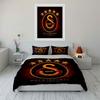 "Set Lenzuola con Logo Galatasaray" Set Copripiumino Biancheria da Letto Copripiumino Federe (1 * Copripiumino 2 * Federe, senza piumino)
