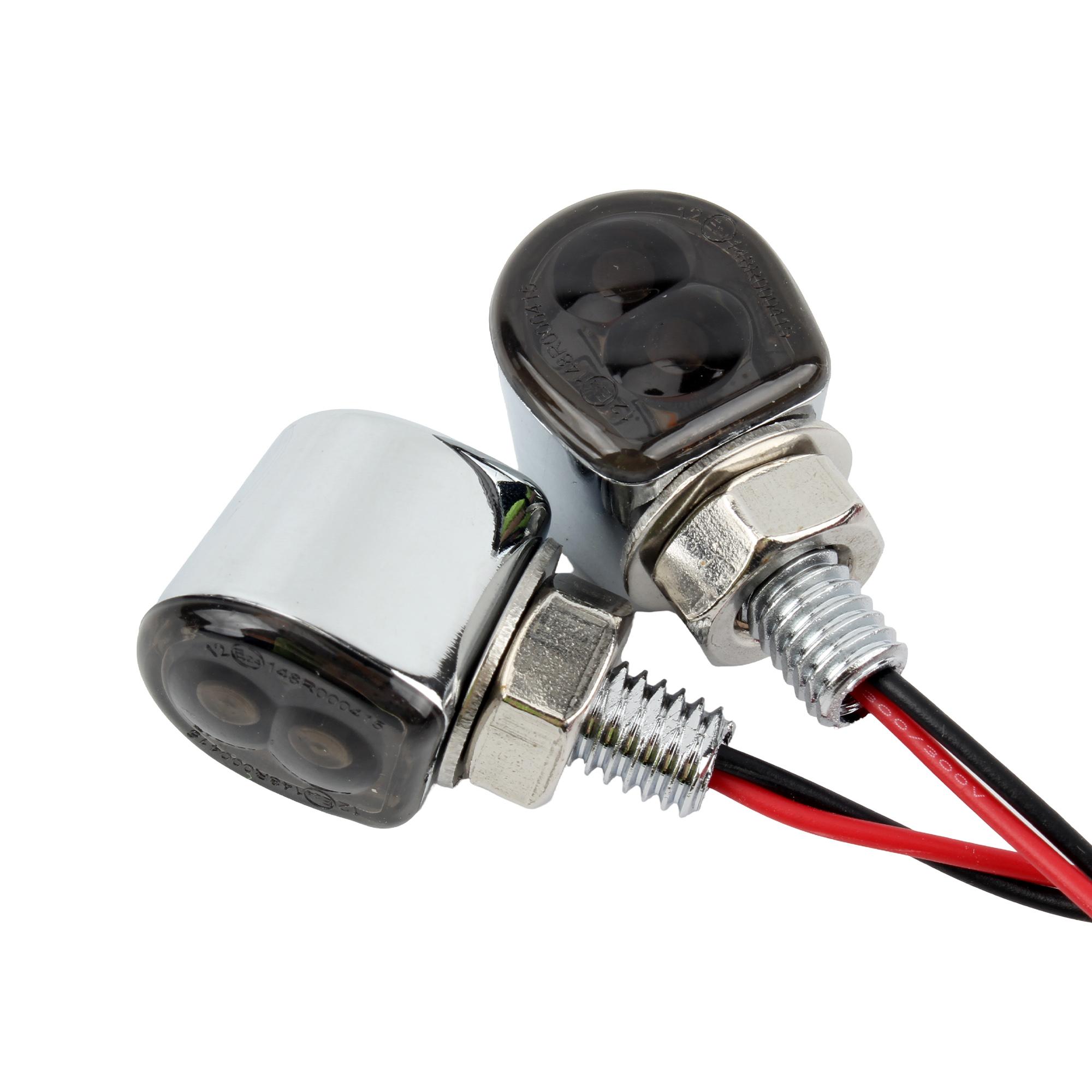 For Harley Cafe Racer 8mm Mini Motorcycle Led Turn Signal Indicators Blinker Lights Motocross Flasher Signal Lamp Enduro