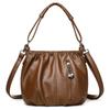 Retro Texture Crossbody Single-shoulder Bag Large Capacity Simple and Fashionable Hand-held Bucket Bag