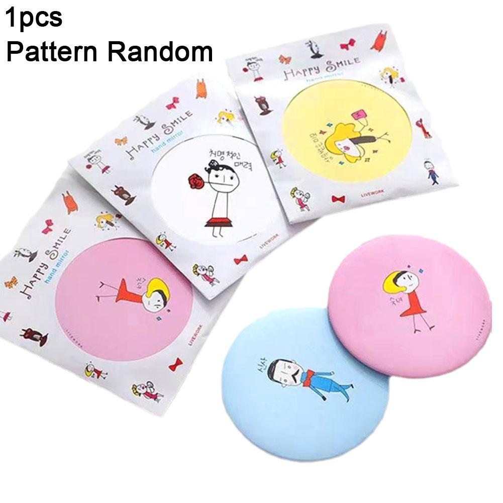 

Зеркало для макияжа с рисунком собаки, сладкая клубника, панда, косметическое маленькое ежедневное зеркало с надписью Ins, корейское I6W2 random-1pcs