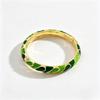 Bracciale Bangle Smalto Gocciolato Fiore Colorato Smalto Bangle Smalto Cloisonné Donna