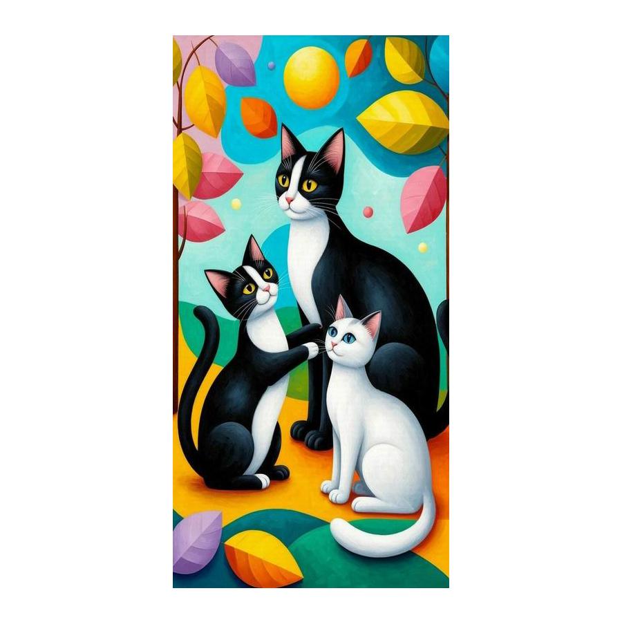 Colorful Big Cat Large Size Diamond Painting New Collection Cartoon Animal Diy Full Square Round Drill Rhinestone Embroidery Mosaic Cross Stitch Kits