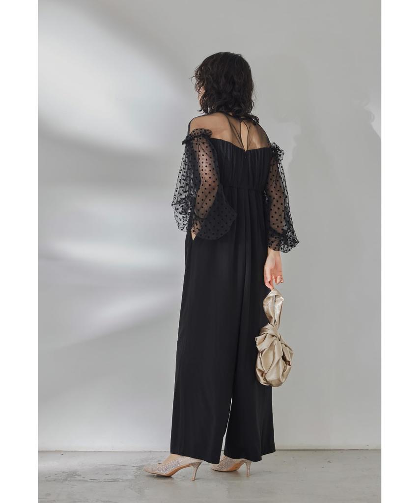Gepunktete Hose Party Tüll S [niana] Kleid, Kleid, Hochzeit, All-in-One, Schwarz,