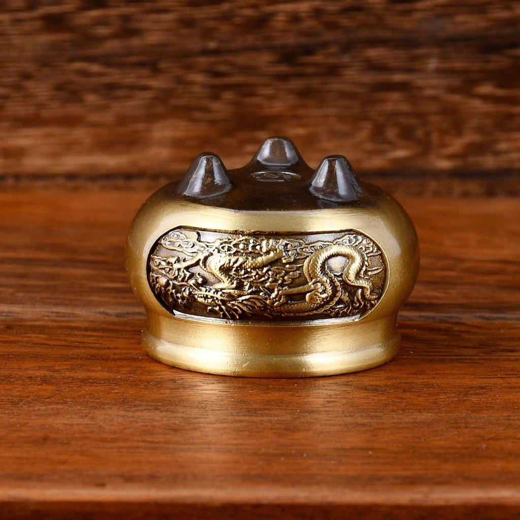 Mini Brass Incense Holder for Stick and Sandalwood, Ideal for Home and Indoor Use, Buddha-Inspired Design, Compact Tray