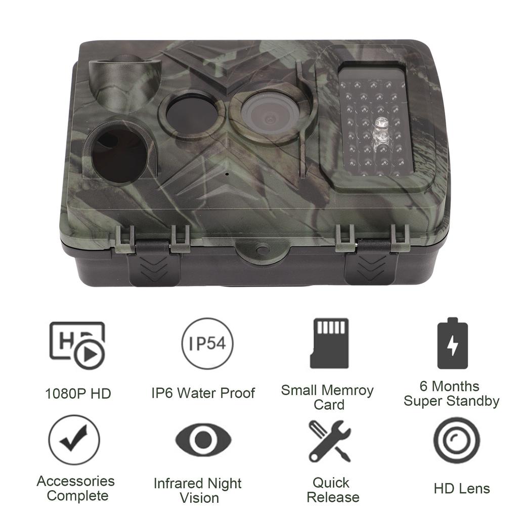 1080P 36MP Trail Camera IP66 Waterproof Infrared Hunting Camera 0.6s Trigger Time Trail Game Camera for Wildlife Monitoring
