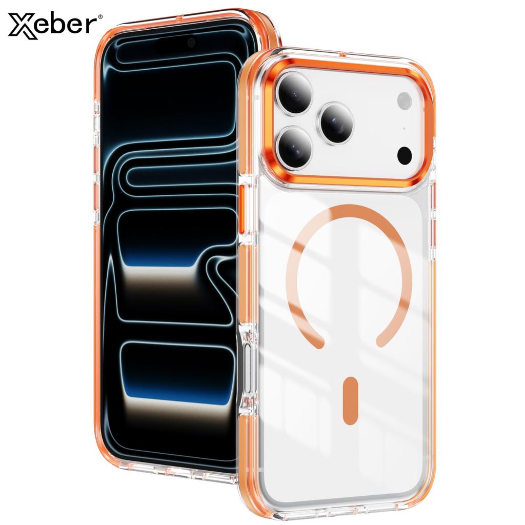 For Magsafe Wireless Charging Clear Phone Case For iPhone 17 16 15 14 13 Pro Max Plus Air Magnetic Transparent Back Cover