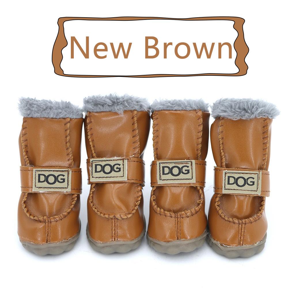 

Зимняя обувь для собак, теплые зимние сапоги, водонепроницаемые меховые сапоги, 4 шт./компл., хлопковые нескользящие маленькие собаки, XS для чихуахуа, мопса, товары для домашних животных PETASIA XL (5)