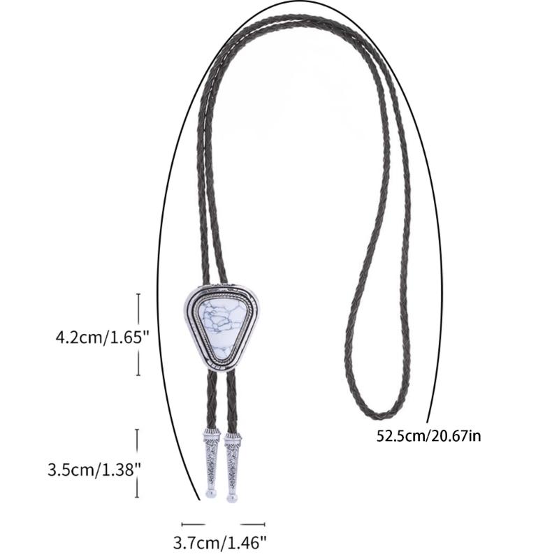 Alloy Bolo Tie for Men Cowboy Bolo Tie Necktie Collar Pendant WesternStyle Necklace for Teens Cowboy Rodeos Accessory