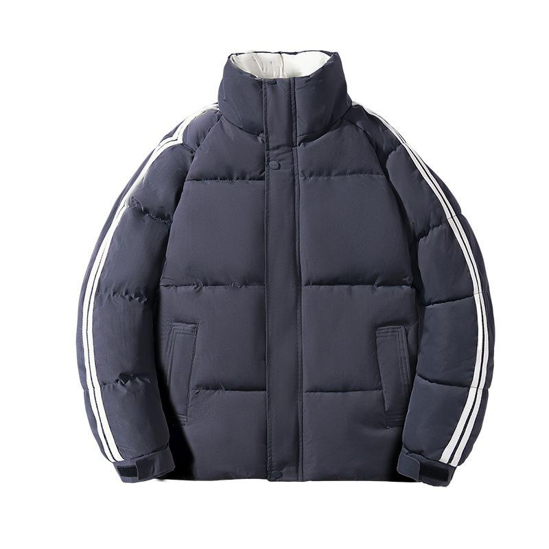 Padded-on Men's New Winter Feather Cotton-padded Clothes Couple Bread Cotton-padded Jackets Light and Thickened Winter Jackets