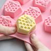 Silicone Mold Honeycomb Bee Shape 6 Cavities Soap Mold Chocolate Mold Baking Mold Candy Mold Ice Cube Mold Flexible Non-Stick Mold