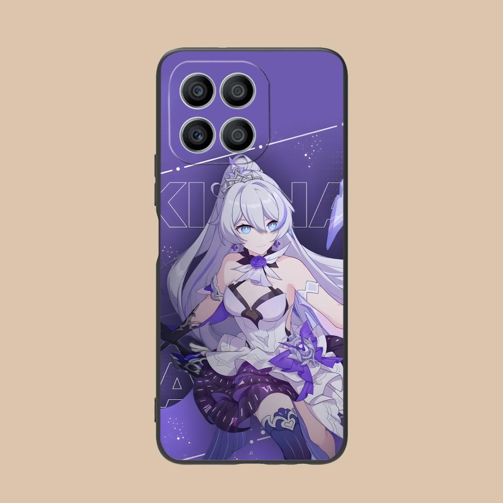 

Honkai Impact Kiana Herrscher Phone Case for Honor 90 80 70 60 50 30 20 10 9 8 7 Pro S SE Lite 5G Black Luxury Pretty Cellphones Honor 90 Pro