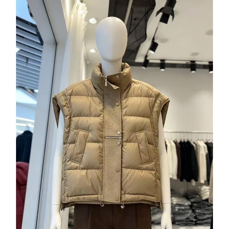 Womens Short Puffer Vest Winter Warm