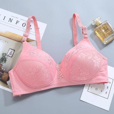 Thin and Large Size No Steel Ring Bra Middle-aged and Elderly Mothers Gather Comfortable Women's Underwear Fat Big Cup Bra
