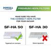 Hepa Airclean 50 Filter Compatible With Miele S4000, S5000, S6000, Complete C2, Complete C3 Vacuum Cleaner Accessories Replace Sf-ha50-sfygv
